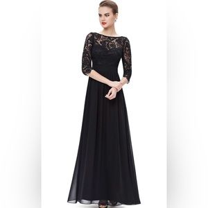 Everpretty long Black Lace Dress